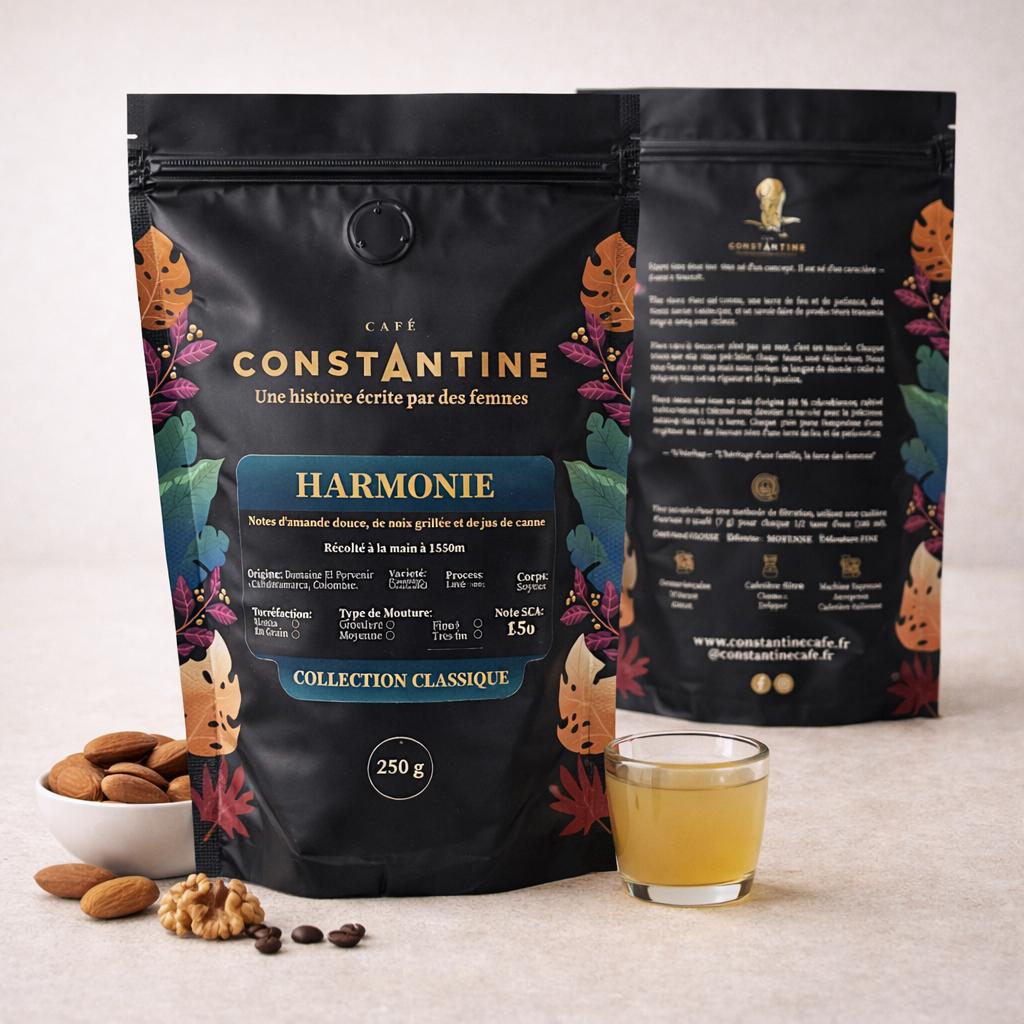 Harmonie Café Constantine - Assemblage Équilibré pour Espresso Note SCA 85 · Café de Spécialité de Colombie, torrefié en France