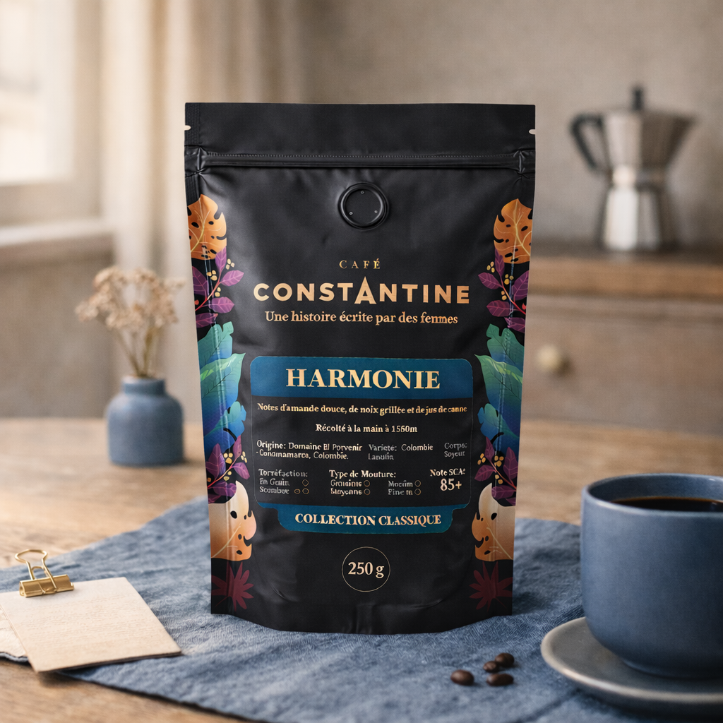 Harmonie Café Constantine - Assemblage Équilibré pour Espresso Note SCA 85 · Café de Spécialité de Colombie, torrefié en France