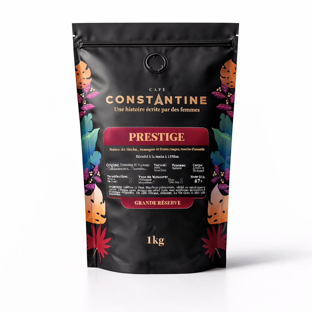 Prestige Café Constantine  – Pink Bourbon Nature Note SCA 87 | Café de spécialité de Colombie, torréfié en France