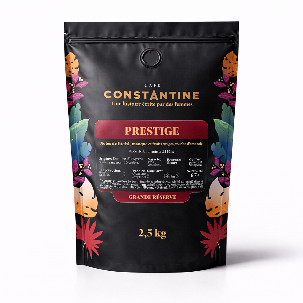Prestige Café Constantine  – Pink Bourbon Nature Note SCA 87 | Café de spécialité de Colombie, torréfié en France