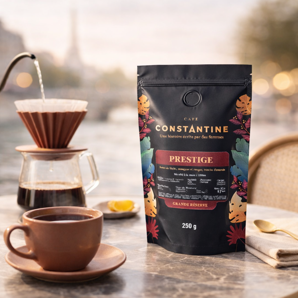 Prestige Café Constantine  – Pink Bourbon Nature Note SCA 87 | Café de spécialité de Colombie, torréfié en France